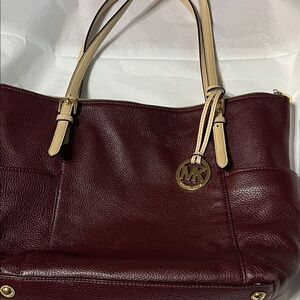 Michael Kors Deep Red Leather Tote